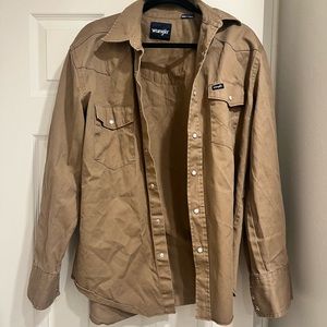 Men’s wrangler pearl snap work shirt